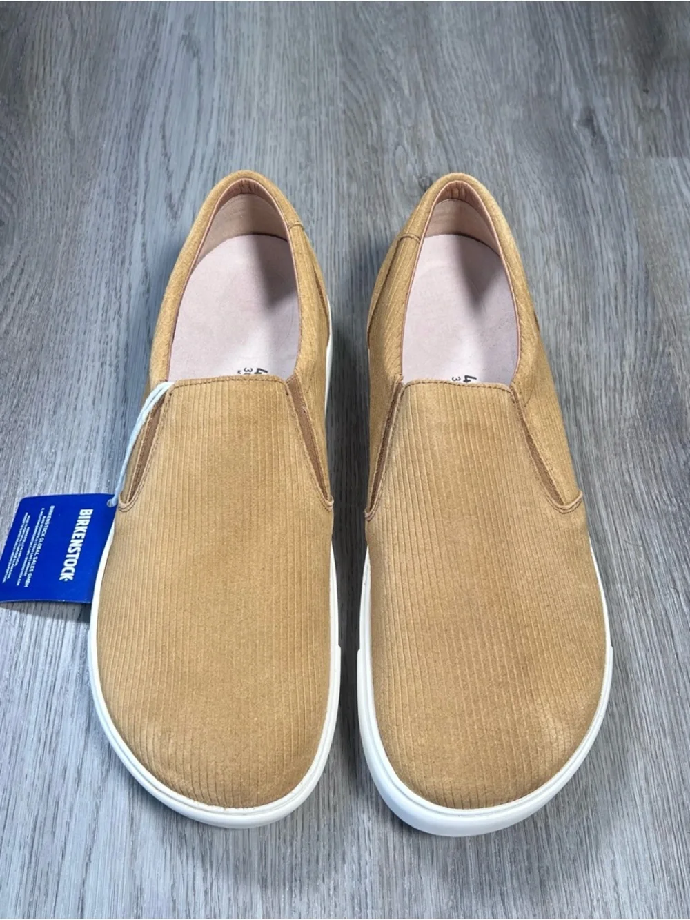 Birkenstock Oswego Mens Canvas Suede Shoes Size 13 /46 EU Regular Fit Cork Brown